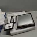 Ruacq Rechargeable Wall Mounted Makeup Mirror with Lights, Double Sided 1X/10X Magnifying Vanity Mirror with 3 Color Lights, Touch Screen Dimmable, 360 Rotation Foldable Arm (Oil Rubbed Bronze)