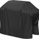 Grill Cover for Weber Spirit II and Spirit 200 & 300 Series, Waterproof BBQ Cover with Double Straps, Lightweight & Fade Resistant, Black (52inch)