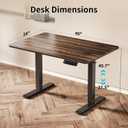 BIZUM 40x24 Inch Electric Standing Desk with Memory Presets, Quiet Motor Height Adjustable Stand Up Desk for Home Office & Gaming, Ergonomic Sit Stand Workstation，Walnut, 39.4*23.6 Inch