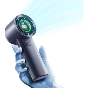 Mini Turbo Jet Fan: Portable Small Pocket Handheld Personal Rechargeable Battery Operated USB Charger Keeping Cool In Hot Weather For Travel Beach (Gray)