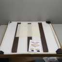 Washer Dryer Countertop Only,Edge Rails-27.5" Depth*27.5" Width Laundry Room Organization,High-Adhesion Non-Slip Protective Layer,with Edge Rails (Brown)