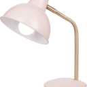 GLOBE Electric 67339 16 Inch Pink Desk Lamp with Gold Arm, in-Line On/Off Switch, Reading Light, Ideal for Bedroom, Dorm and Office (Matte Rose, Robin)