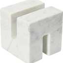 Creative Co-Op Contemporary Marble Cookbook Stand, White