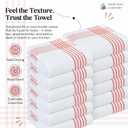 Red and White Waffle Weave Kitchen Towels 3 Pack, 16x26 Inch, Cotton Dish Towels with Hanging Loop, Quick Dry, Absorbent, Machine Washable, Durable for Kitchen & Cleaning