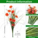 12 Bundles Artificial Flowers for Outdoor, Faux Silk Morning Glory Spring Summer Flowers for Outside Garden Planter Front Porch Yard Patio Window Box & Indoor Table Vase Home DecorOrange