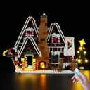 BrickSoul LED Light Up Kit Compatible with Lego Christmas Creator Expert Gingerbread House 10267 Set, Upgraded Touch Version with Brightness Adjustment, Lighting Accessories, Not 10267 Building