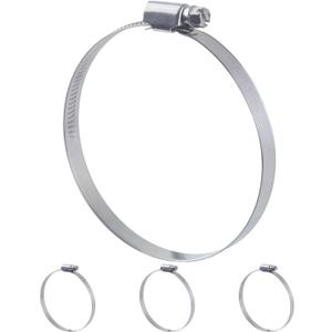 IndigoCase 4 Pack Stainless Steel Hose Clamps Adjustable 2-3/4" to 3-1/2" (70-90 mm), Heavy Duty 3 Hose Clamp for Fuel Injection Line, Plumbing, Automotive and Mechanical Application