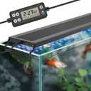 hygger Auto On Off LED Aquarium Light, Full Spectrum Fish Tank Light with LCD Monitor, 24/7 Lighting Cycle, 7 Colors, Adjustable Timer, IP68 Waterproof, 3 Modes for 24"-30" Freshwater Planted Tank