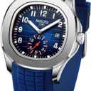 NIBOSI Watch for Men Square Fashion Easy Read Waterproof Business Stainless Luxury Analog Simple Dress Dad Father Gifts Gold Black Wrist Watches