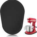 Bamboo Mixer Slider for Kitchen Aid 5-8 Qt Bowl Lift Stand Mixer, Kitchen Appliance sliding mat Countertop Storage Attachments, Mixer Accessories Sliding Tray Moving Board for Kitchen Aid (Black)