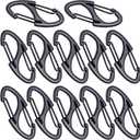 8 x HINZIC 12Pcs Zipper Clip Anti Theft Deterrent, Black Dual Opening Safety Zipper Pull Replacement, Keep The Zip Closed for Backpacks Traveling Camping Suitcases