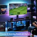 Corner TV Stand with Mount LED - Universal TV Mount Stand for 32-65" TV, Height Adjustable Swivel TV Console Wood & Steel Entertainment Center with Mount, Cabinet, Power Outlet, Colorful Light, Black