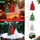 Winter Stars Wooden Mini Christmas Tree Decor Indoor Rustic Tabletop Centerpieces Wooden Xmas Tree Signs for Farmhouse Christmas Decorations Holiday Party Ornament