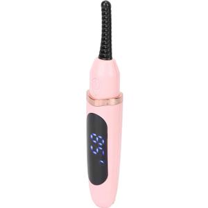 Handheld Electric Eyelash Curler with Intelligent Temperature Control, USB Charging & Electric Heating for Long Lasting Curls (Pink)