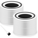 Core 300 Replacement Filter for LEVOIT Core 300 Core 300S Core 300P Core 300SP Air Purifier, 3in1 High Efficiency and Activated Carbon, Compared to Part # Core 300RF, 2 Pack, White