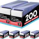 1200 Card Sleeves Top Loaders for Cards, 3" x 4" Hard Plastic Toploaders, Baseball Card Protectors, Trading Card Holder for Football Sports Cards (600 Toploaders + 600 Penny Sleeves)
