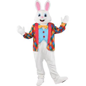 Easter Bunny Costumes Rabbit Mascot Adult Size Fancy Dress Suit Easter Bunny Head for Holiday Celebration Party (Large-X-Large)