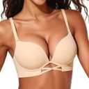 Womens Padded Push Up Bra Add 2 Cups Seamless Underwire Support, Bras for Women, 36B