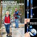 Covacure Trekking Poles Collapsible Hiking Poles - 2 Pack Aluminum Alloy 7075 Trekking Sticks with Quick Lock System, Telescopic, Collapsible for Hiking, Camping (Black)