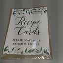 Andaz Press Wedding Party Signs, Natural Greenery Green Leaves, 8.5x11-inch, Recipe Cards, Leave Your Favorite Recipes, 1-Pack