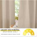 NICETOWN Cafe Linen Tier Curtains - 30 Inch Length Farmhouse Solid Short Small Half Window Curtains with Back Tab & Rod Pocket for Bathroom, 2 Panels, 55Wx30L, Angora