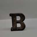 OYCBUZO Golden Black Led Marquee Letter - Industrial, Vintage Style Light Up Alphabet Letter Sign for Cafe Wedding Birthday Party Christmas Lamp Home Bar Initials Decor - B