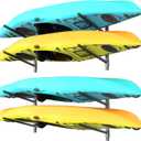 WALMANN Heavy Duty Wall Mounted Kayak Storage Rack for Garage, Adjustable Kayak Hangers for Wall, Holds Up to 220 lbs