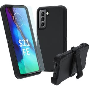 NUFR for Samsung Galaxy S21 FE 5G Case, Heavy Duty case,[Military Grade Protective ][Shockproof] [Dropproof] [Dust-Proof],(Black)