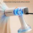 Vacuum Steamer for Clothes Handheld4500Pa Pure Force 2-in-1 Garment Clothing Steamer100-120V Portable Travel Steam Iron1750W Large Ceramic Heat Panel, 340ml Water Tank