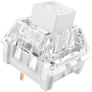 Kailh Box White Clicky Keyboard Switch,3-pin 45gf Pre-Lubed Dustproof Waterproof RGB SMD Key Switches for 3D Prints and Mechanical Gaming Keyboard(White,108pcs)