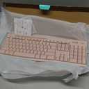 Logitech K270 Wireless Keyboard for Windows, 2.4 GHz Wireless, Full-Size, Number Pad, 8 Multimedia Keys, 2-Year Battery Life, Compatible with PC, Laptop - Rose