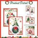 XunYee 12 Pcs Christmas Keychain Bulk with Thank You Cards Christmas Party Favor Stocking Stuffers Bulk Classroom Gift