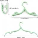 12pcs Travel Folding Hanger Household Multifunctional Portable Hanger (Colorful)