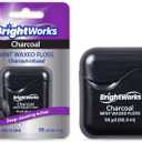 BrightWorks Activated Charcoal Dental Floss - 55 Yards (Pack of 4) - Infused Waxed with Natural Fresh Mint Flavor for Oral Care, Dental Hygiene, and Gum Health