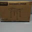 HOMLAND Shower Chair for Inside Shower, 400 lbs Adjustable Shower Stool with Suction Feet, Shower Seat for Inside Tub Bathroom Bench Bath Chair for Elderly and Disabled - Light Gray