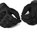 REEBOW GEAR Tactical Gloves Motorcycle Riding Gloves Full Finger Gloves Black (Large)