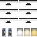 Wall Picture Lights with Remote, Dimmable Painting Light Battery Powered with 3 Lighting Colors,Timer auto-OFF, Art Display Light for Indoor Wall Pictures Paintings Frames Gallery Hallway-6PACK