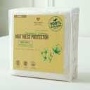 Waterproof Organic Mattress Protector King Size – Premium Soft Organic Cotton Surface Mattress Cover – Noiseless & Breathable 250 GSM Mattress Pad – Deep Pocket Fitted Design