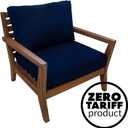 Eddie Bauer Home Deep Seating Outdoor Lounge Cushion, Knife Edge, 24" X 26" X 5", Canvas Navy