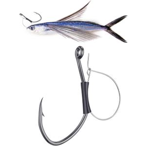 7 x Premium Live Bait Hooks for Large Fish  High-Strength Carbon Steel, Unique Live Bait Lock Design, Corrosion-Resistant, Perfect for Saltwater & Freshwater Fishing. (small)