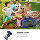 Bluetooth Hand Crank Emergency Solar Powered Radio,Waterproof Portable NOAA Weather AM FM Radio Speaker,Wind Up Flashlight Phone Charger,5000mAH Battery Operated for Storm,Outage,Hurricane,Survival