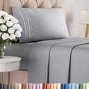 Twin Size 3 Piece Sheet Set - Comfy Breathable & Cooling Bed Sheets Set - Hotel Luxury Bedding for Women, Men, Kids, Teens, Boys & Girls - Deep Pockets, Soft and Wrinkle Free - Oeko-Tex - Steel Blue