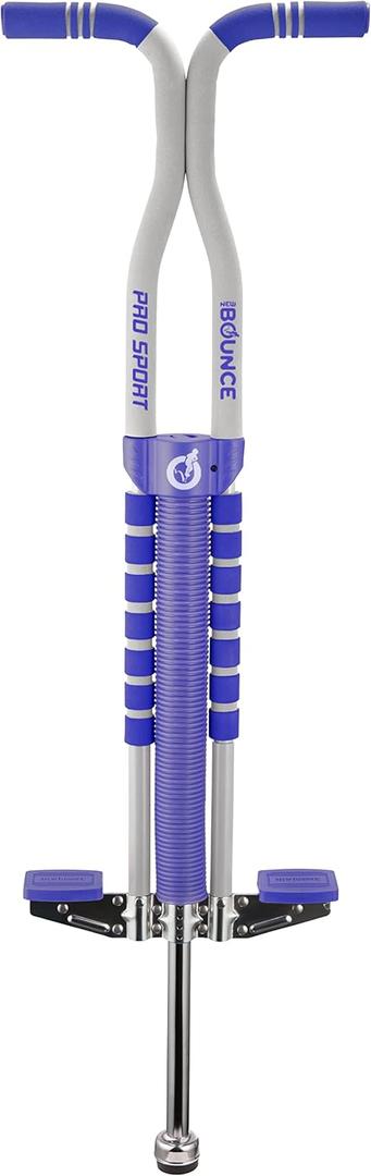 New Bounce Pogo Stick for Kids - Pogo Sticks for Ages 9 and Up, 80 to 160 Lbs - Pro Sport Edition, Quality, Easy Grip, PogoStick for Hours of Wholesome Fun (Blue & Grey)