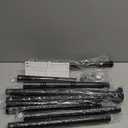 Black Long Curtain Rod Tension Shower Curtain Rods 30 to 120 inch Adjustable Spring Heavy Duty Rods for Bathroom Windows Outdoor No Drill No Slip Spliced and Telescopic Design