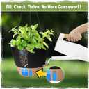 Self-Watering Hanging Planters with Water Level Window, 8/10 Inch Indoor Outdoor Hanging Plant Pots Includes Chain Hangers with Drainage Holes & Detachable Reservoir (Black, 8+10 inch)