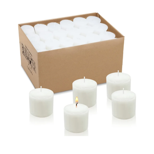 HOSVOT White Votive Candles, Small Candles, 8 Hour Unscented Votive Candles, Votive Bulk Candles for Wedding, Birthday, Party, Home Decor (72 Pack,1.25 Inch, White)