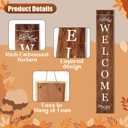 Welcome Porch Sign Decor Wooden Hanging Sign Door Porch Standing Decorative Signs Plaques for Front Door Farmhouse Outdoor Indoor Welcome Sign 47.2"Hbrown