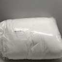 L LOVSOUL Goose Down Fiber Comforter King Size, High Fill Power Hotel Style Bedding Comforter, Fluffy Ultra Soft All Season White Duvet Insert with 8 Corner Tabs