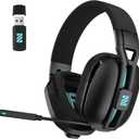 M600 Wireless Gaming Headset for PS5 PC,Laptop, 2.4G+BT 5.3,48 Hours Playtime, Foldable Over Ear Gaming Headphones with Mic