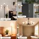 5 Pcs Plastic Lampshade 1.57inch/40mm Hole Lamp Shade Replacement Cover for Multi Head Stand Up Lamp Home Bedroom - White